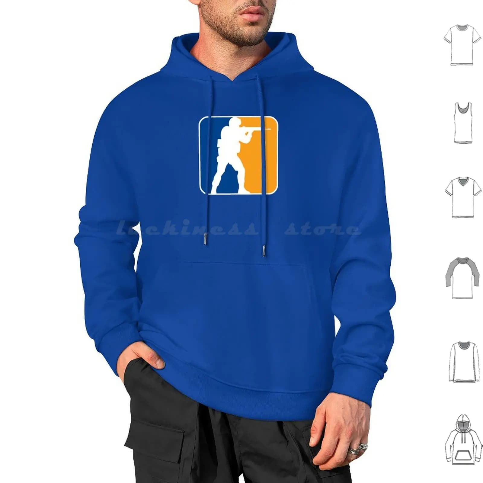 Cs: Go Logo / Counter Strike / By Plain Felpa con cappuccio in cotone a maniche lunghe Counter Strike Logo Gioco offensivo globale Geek Fps