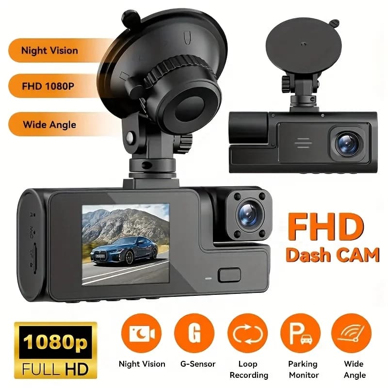 Dashcam double channel recorder for front and interior vehicles 1080P 2 channel camera DVR recorder Dashcam video recorder