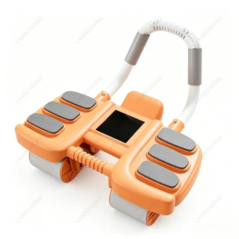 Auto Rebound 6 Elbow Support 4 Wheels Ab Roller For Men Women Abdominal Training Home Fitness Equipment