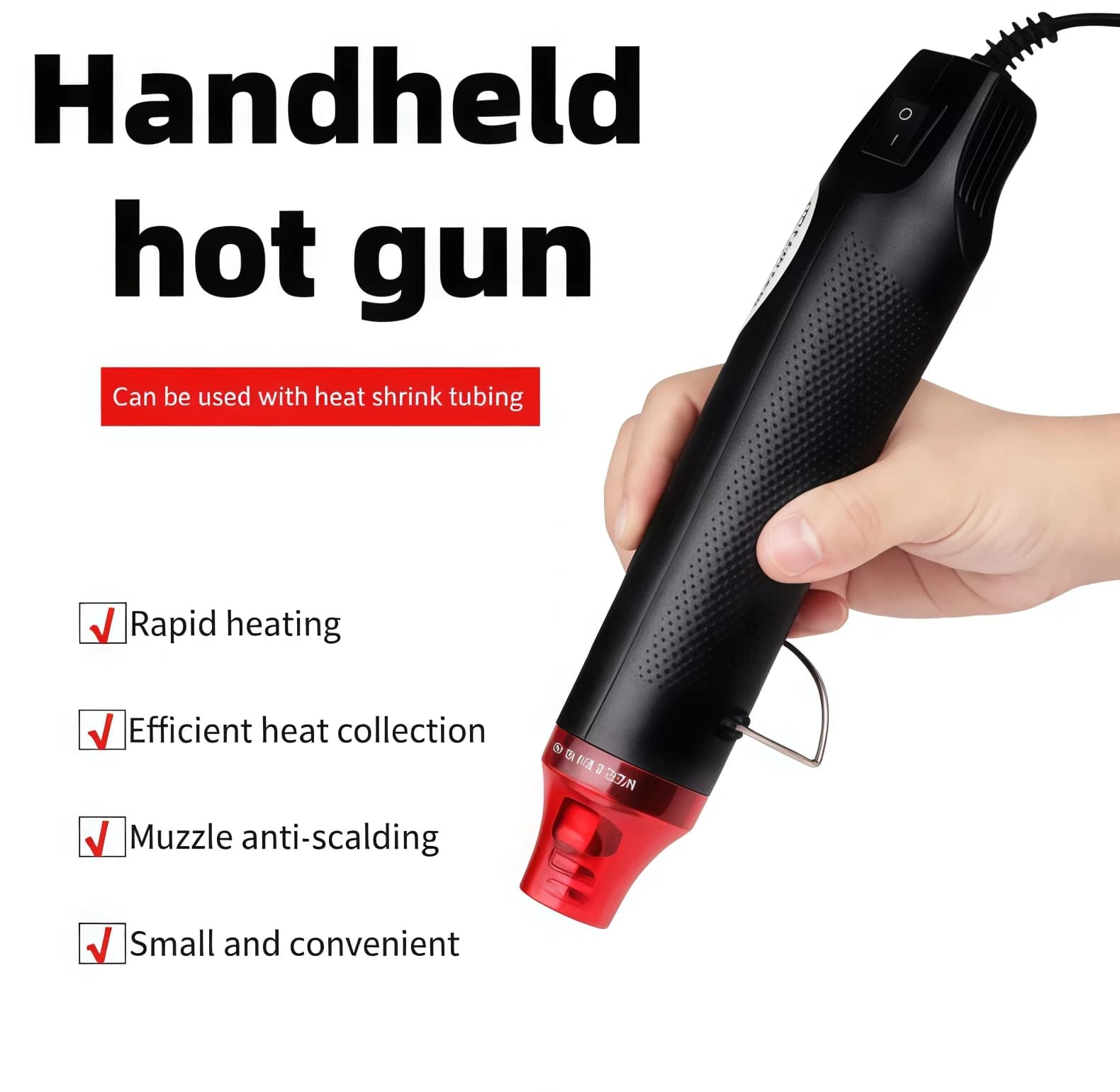 Pistola ad Aria Calda 220/110V con Spina USA/UE, Strumento Elettrico per Saldatura a Caldo, Mini Stazione di Saldatura ad Aria Calda, Strumenti per Goffratura e Saldatura di Plastica a Secco