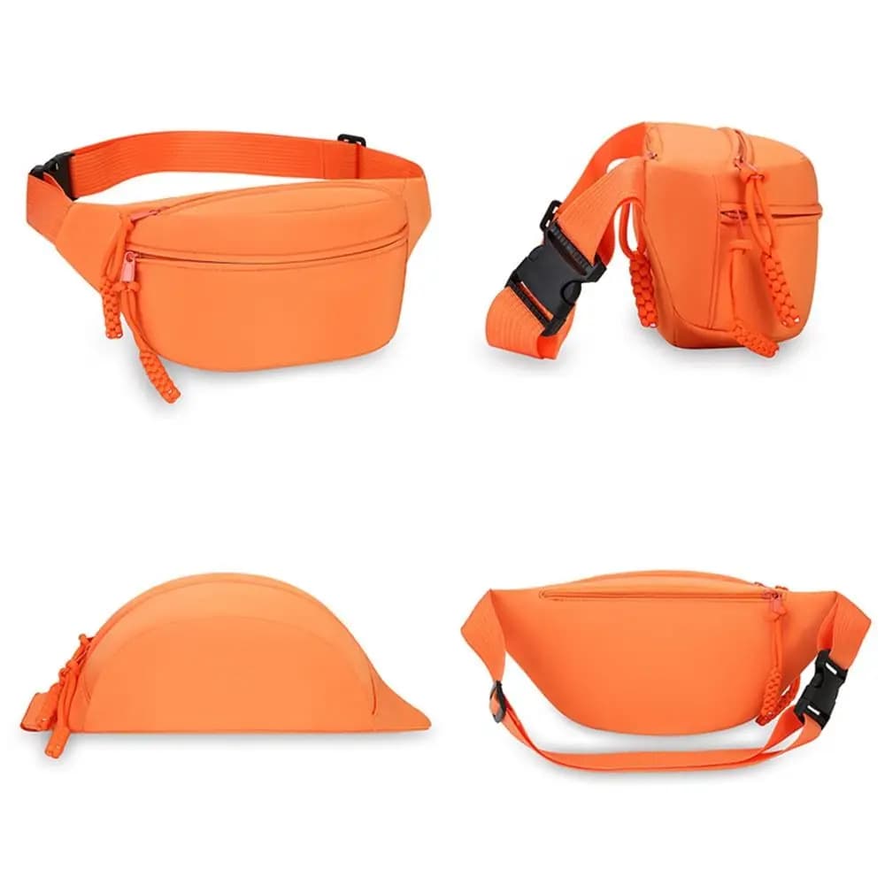 Oxford Cloth Women's Chest Bag Adjustable Strap Zipper Closure Crossbody Bag Quick Release Buckle Multi Pocket Running Belt Bags
