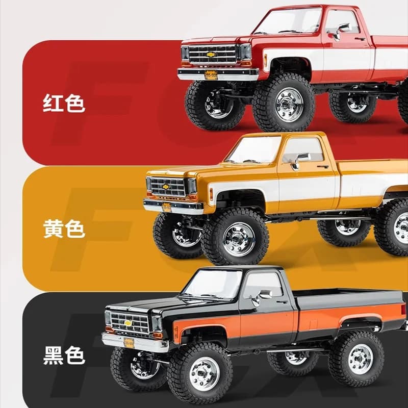 FMS 1:18 FCX18 Chevrolet K10 RC Crawler con Trasmissione Meccanica a 2 Velocità, Ammortizzatori in Metallo, Assale Anteriore e Posteriore a Portale, Giocattolo Fuoristrada