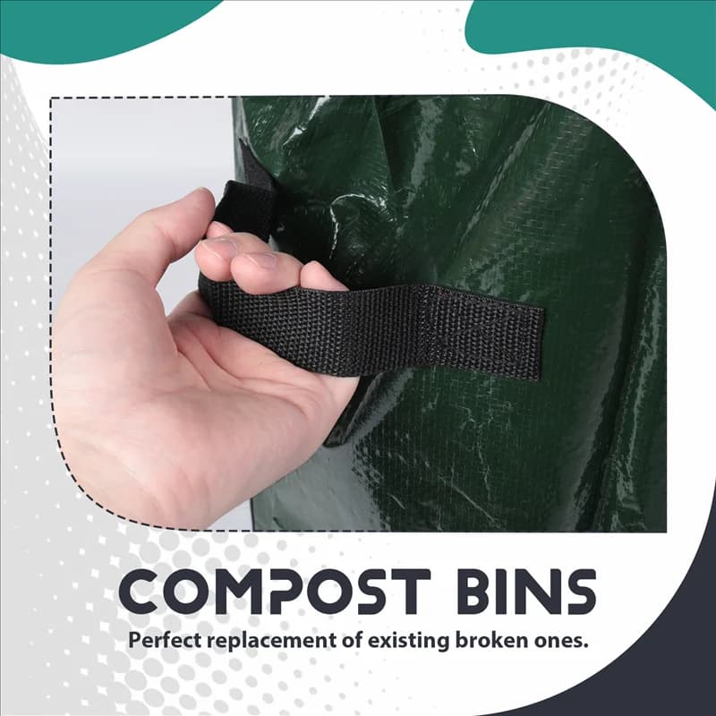 A19I-Cestino per compost pieghevole, Sacchetto per rifiuti da giardino, Sacchetto per rifiuti riutilizzabile per foglie da giardino resistente Contenitore per compost da giardino Compostaggio di frutta