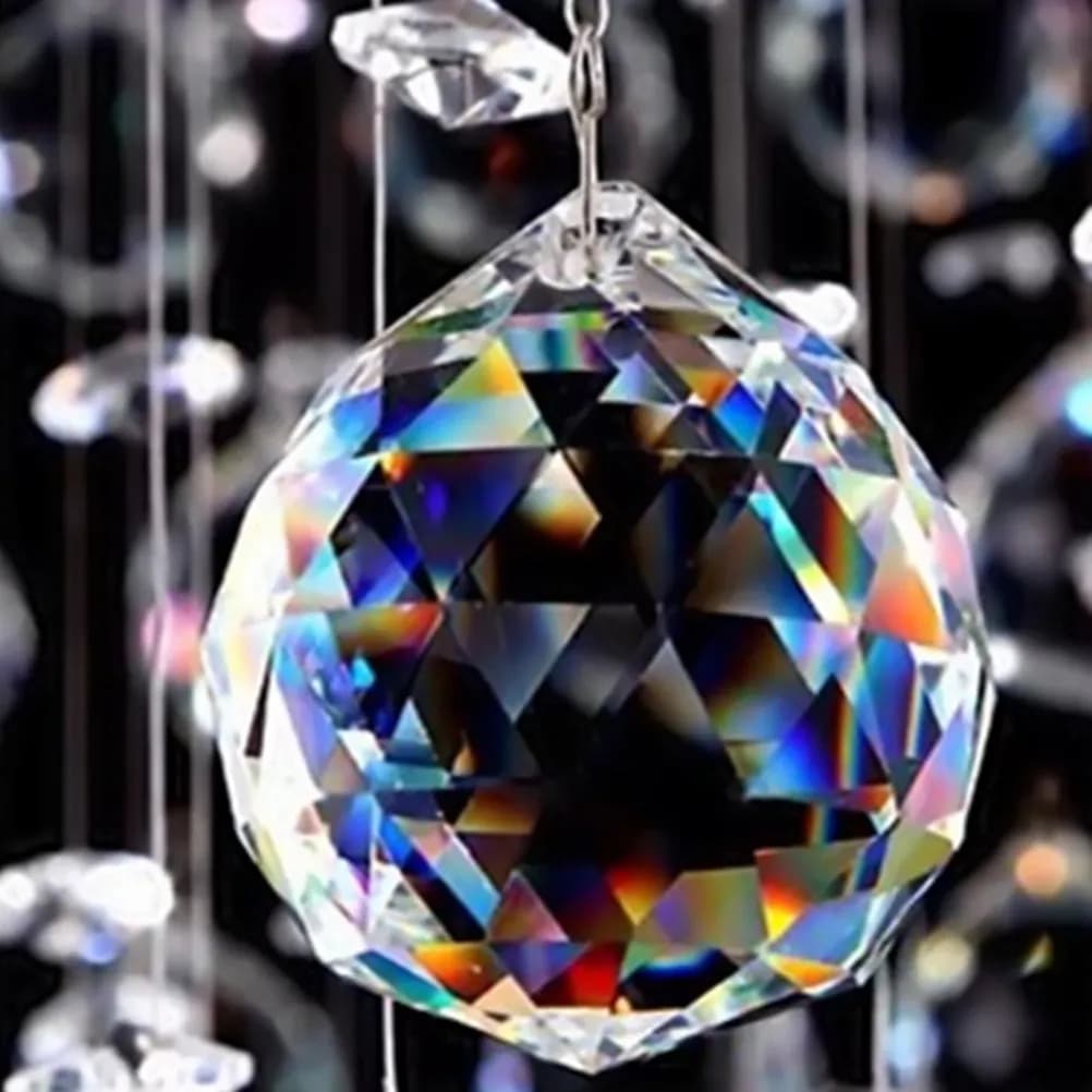 2 Pezzi Eleganti Pendenti a Sfera di Cristallo Sfaccettati, Prisma Acchiappasole per Finestre, Lampadari, Matrimoni, Feste, Feng Shui, Decorazioni per la Casa