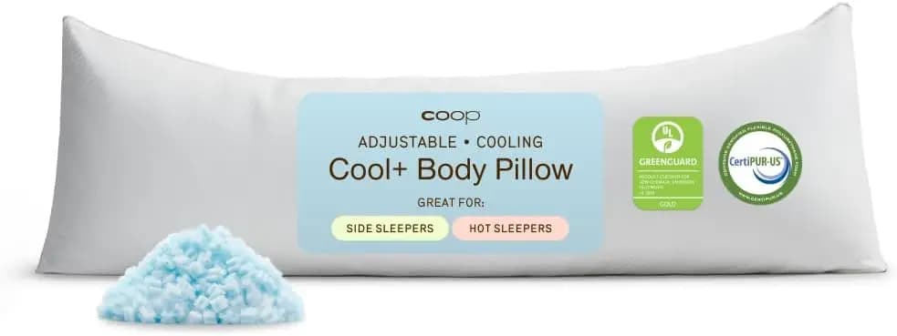 Cuscino rinfrescante per il corpo con memory foam in gel regolabile e microfibra per chi dorme sul fianco e in gravidanza, rivestimento traspirante e lavabile