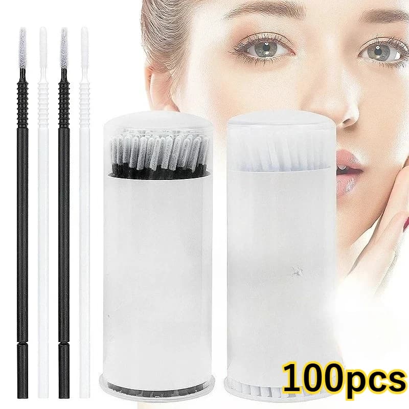 100 Pieces Disposable Brushes for Mascara, Microbrush Applicators for Eyelashes, Extension Tools for Eyelashes and Makeup