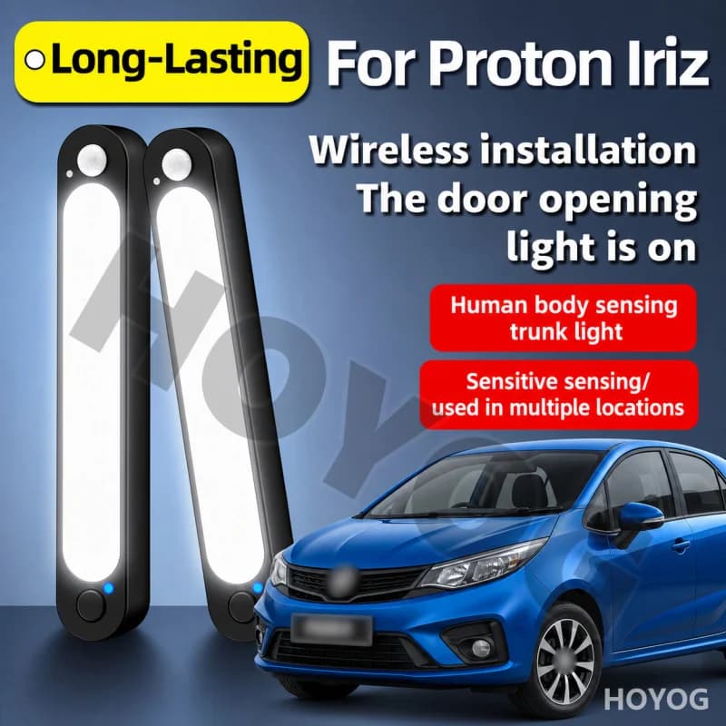 Luce LED per Bagagliaio Auto Proton Iriz 2014-2026, Lampada con Sensore Magnetico Ricaricabile USB Wireless per Vano Posteriore Sedan