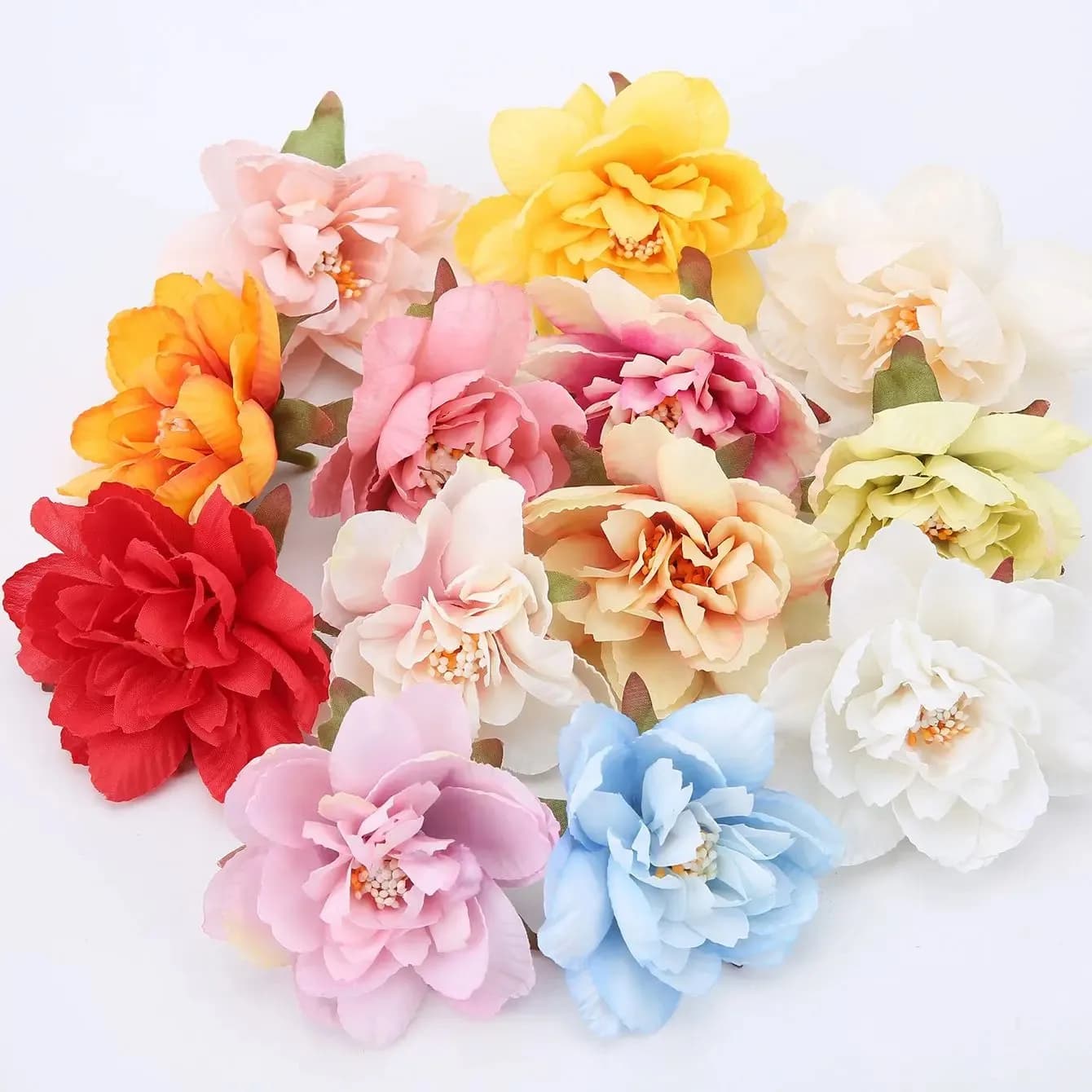 5/10Pcs teste di fiori artificiali autunno rosa decorazione della casa giardino all'aperto decorazioni per matrimoni ghirlanda fai da te accessori per scatole regalo