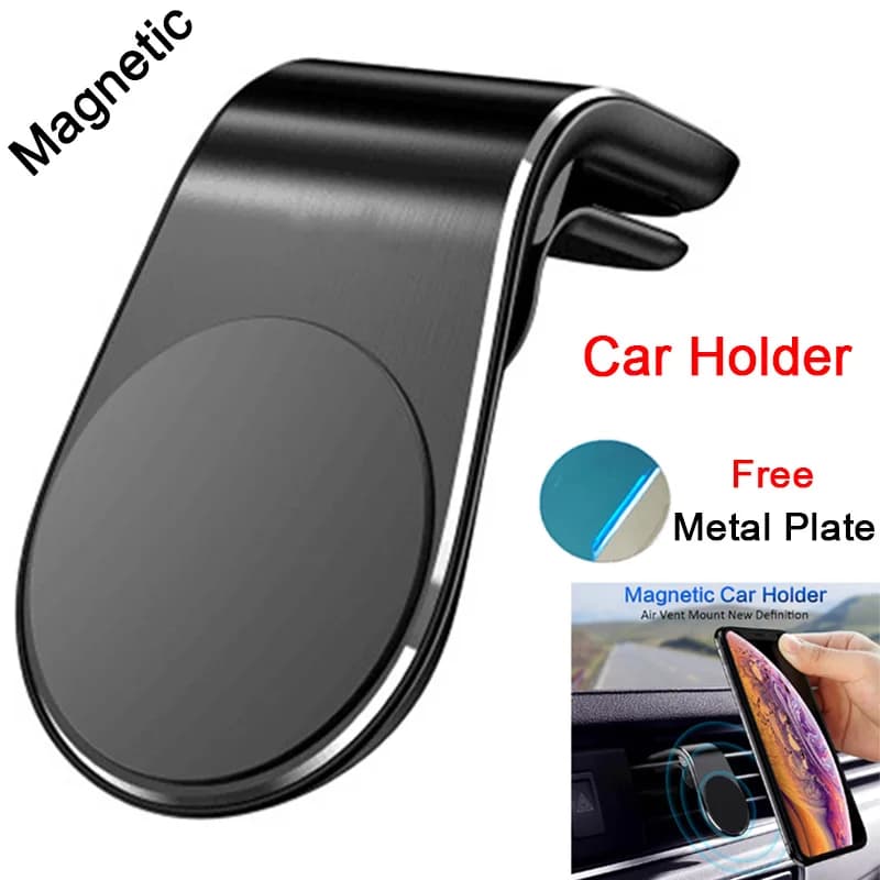 Supporto magnetico per telefono 360 per iPhone Xiaomi Samsung Huawei OPPO Vivo Staffa di supporto per supporto GPS con magnete per presa d'aria in metallo in auto