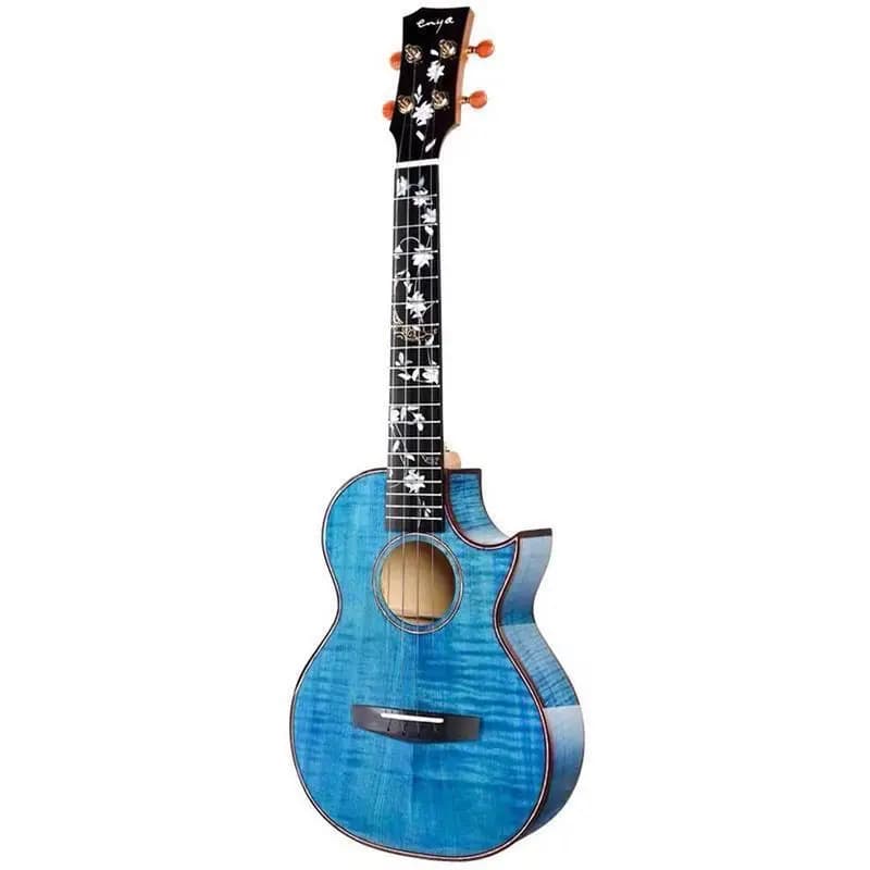 Ukulele singolo completo in acero con motivo tigre ad alto valore, ukulele da 23 pollici