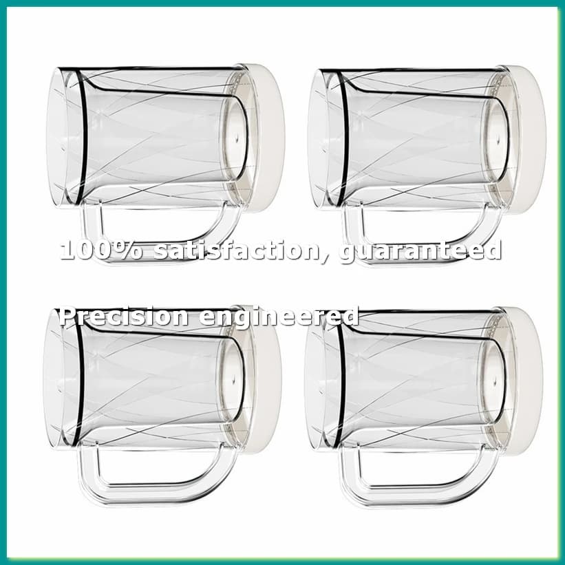Set di 4 Tazze per Birra Congelabili a Doppia Parete con Gel Refrigerante - A07G