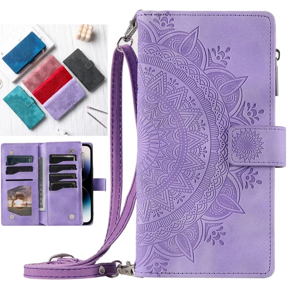 Custodie per Samsung Galaxy S25 S24 S23 S22 S21 S20 S10 S9 S8 Plus Ultra FE S10E Custodia Cover coque Flip Portafoglio Coperture del telefono Sunjolly