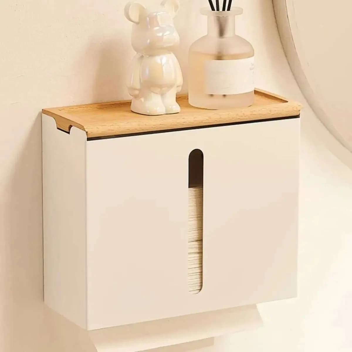 Toilet Paper Holder Wall Mounted Bathroom Organizer 304 Stainless Steel Tissue Box Dispenser Storage Shelf Hotel Use