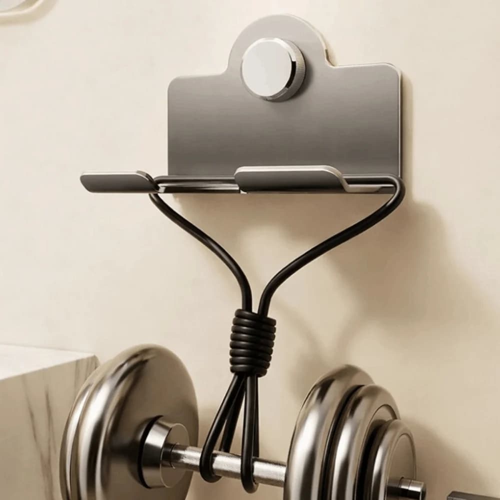 Carbon Steel Suction Cup Hair Dryer Holder Punch Free Rustproof Hair Dryer Bracket Space Saving Wall Mounted
