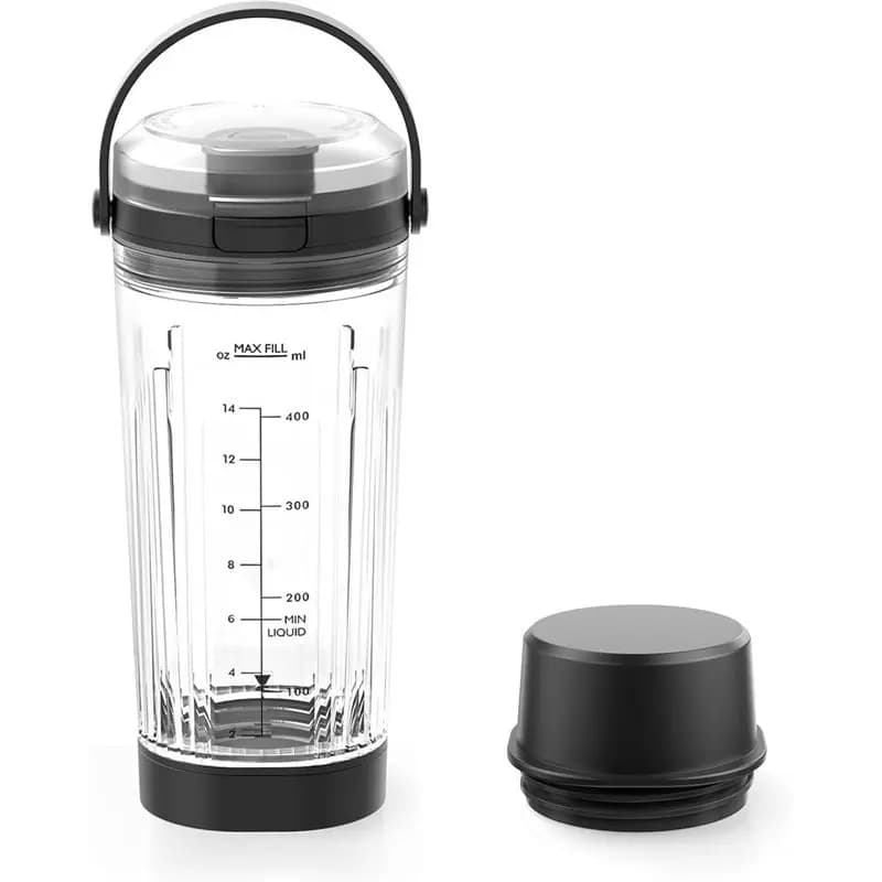 【KITCHEN GADGET】Vessel Cup For Ninja Blast Portable Blender-18 Oz Capacity, Fits For BC150/For BC100 Series(Black)