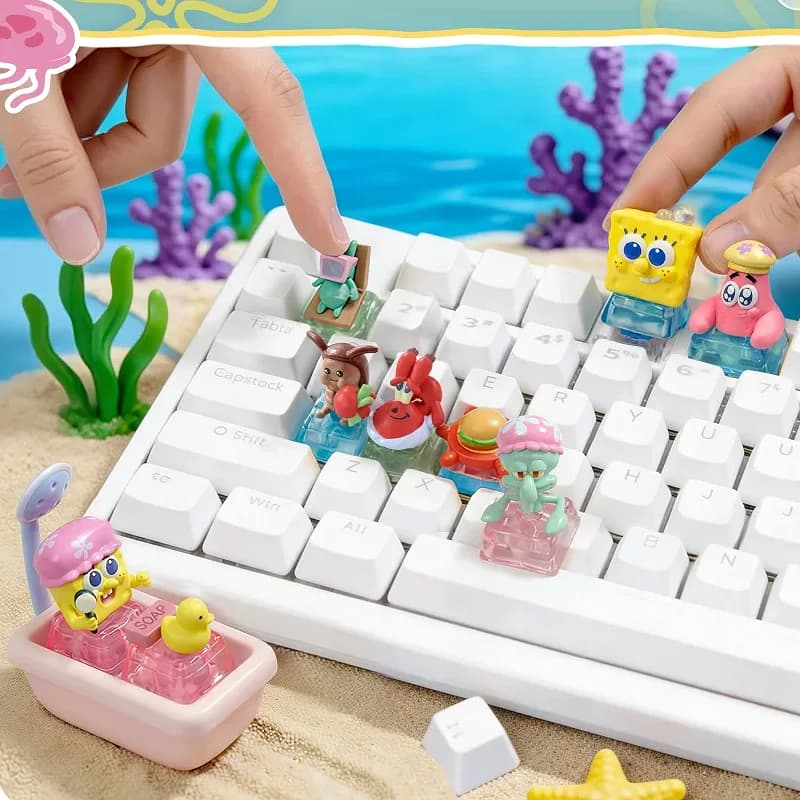 Keycap Blind Box SpongeBob Squarepants Collezione Ufficiale del Film Mr Krabs Squidward Giocattoli Squisiti e Interessanti