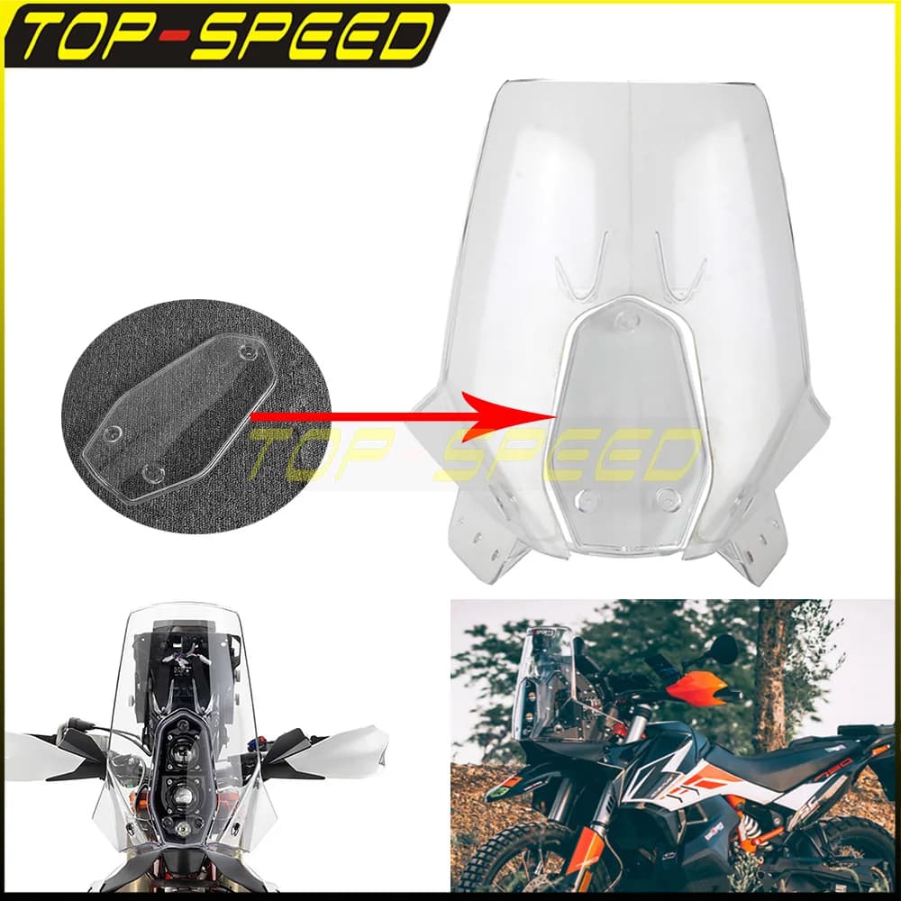 Motocross Trasparente Carenatura Anteriore Rally Replica Parabrezza Testa Della Lampada Coperture Kit Rally Per 450 RALLY REPLICA ENDURO 690 790 890 BAJA