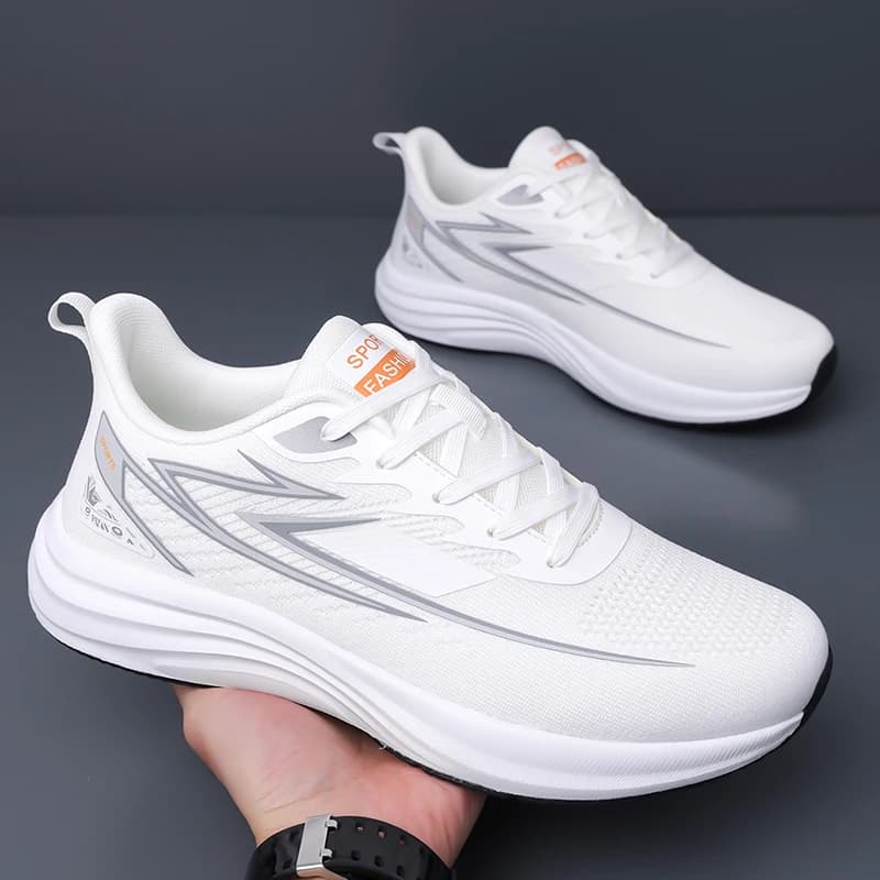 Scarpe da uomo flessibili e comode per esterni, con suola resistente all'usura, design classico da strada, casual per tutti i giorni, con lacci, per camminare.