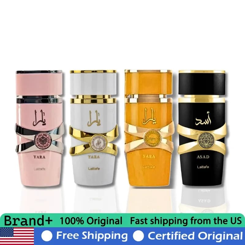 Set of 4 Lattafa Yara Women's Perfume, Tropical Fragrance Fruity Vanilla Floral, Eau de Parfum 3.4 Oz, Long-lasting Premium Arab Perfumes