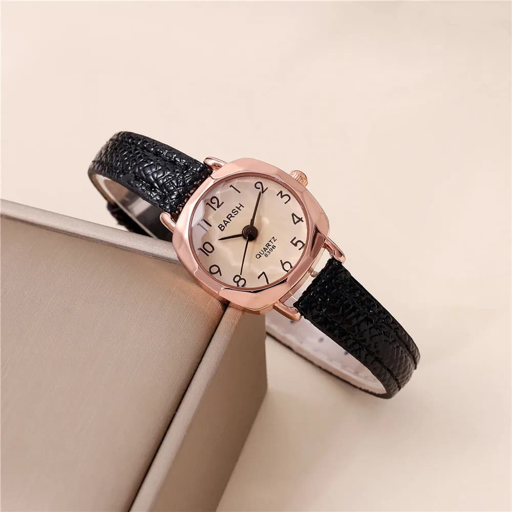 fashionable Women's Casual Quartz watch with PU Leather Small dial