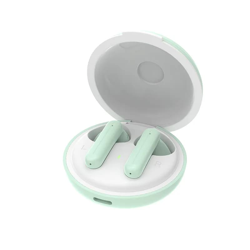 Auricolari Bluetooth Wireless DM06 con Suono Stereo, Design alla Moda con Custodia di Ricarica Colorata, Audio Stereo Binaurale