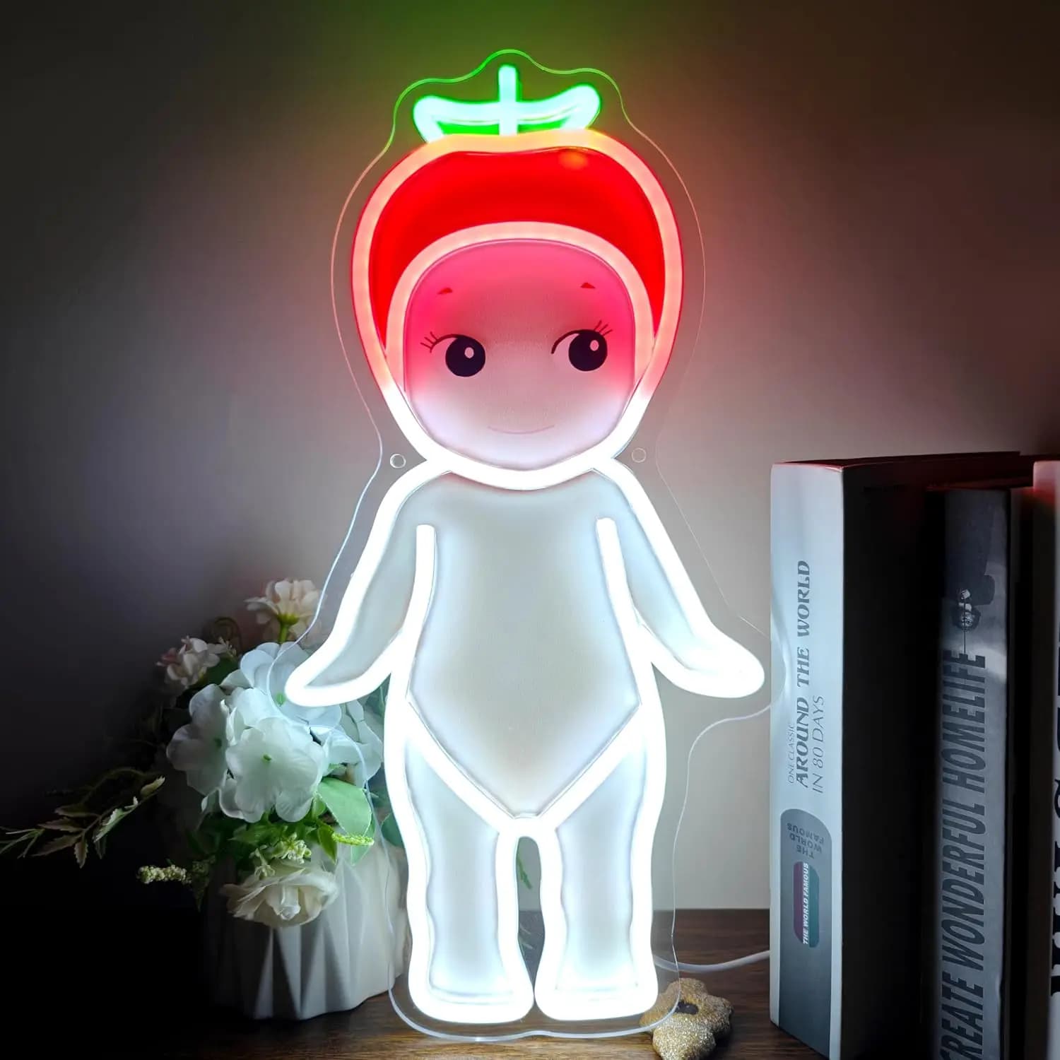 Insegna al Neon LED Dimmerabile USB a Forma di Pomodoro Souny Angel, Decorazione da Parete per Bar, Stanza degli Uomini, Camera da Letto, Hotel, Negozio, Feste