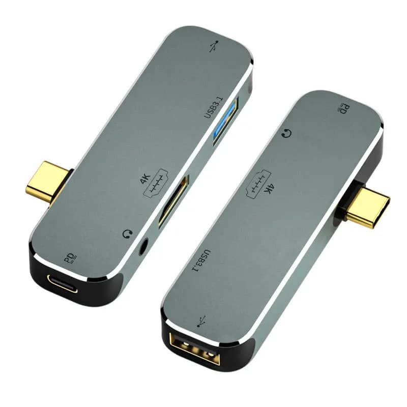 Adattatore USB HUB 4K HDMI Docking Station extender PD100W USB3.0 /Audio Jack da 3,5 mm Splitter HUB USB C per computer MacBook