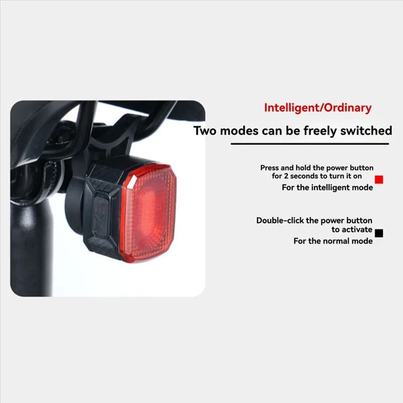 A99I-Bike Accessori per luci posteriori Freno intelligente Luce posteriore per bicicletta Bici da strada Fanale posteriore a LED Lampada di sicurezza per ciclismo