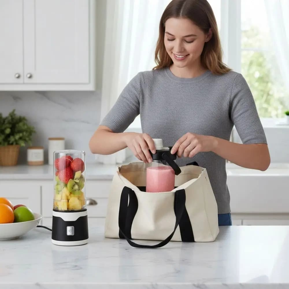 Multifunction Rechargeable USB Electric Blender, 500 ML Portable Blender Cup, Ideal for Travel