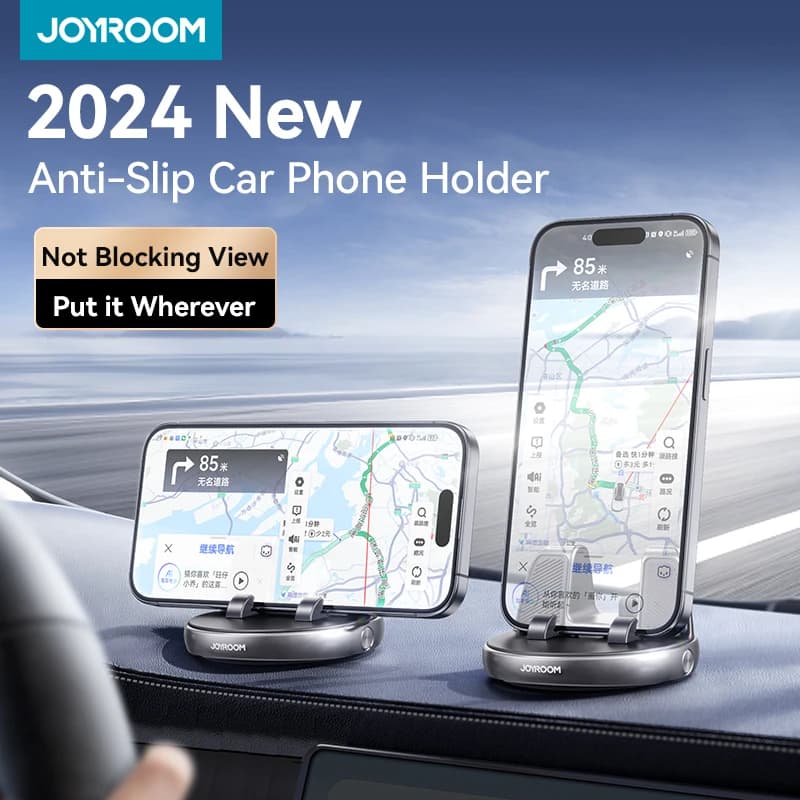 Supporto per telefono da auto Joyroom 360 ° Supporto per telefono da auto con rotazione a 360°, funzionamento con una sola mano, supporto per navigazione auto per telefoni da 4,7-7''