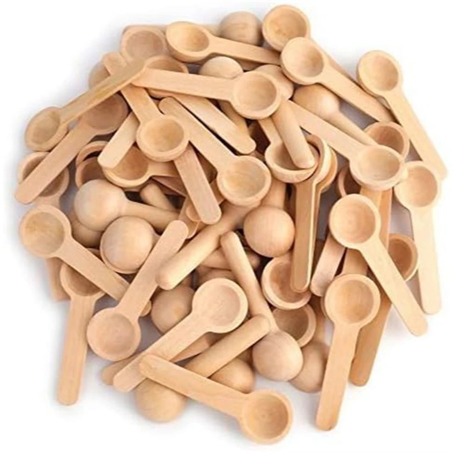 5Pcs/Set Mini Wooden Spoons Small Bath Salt Spoon Candy Spoon, Spoon for Spice Jars Seasoning Honey Coffee, Cake Decorating Tool