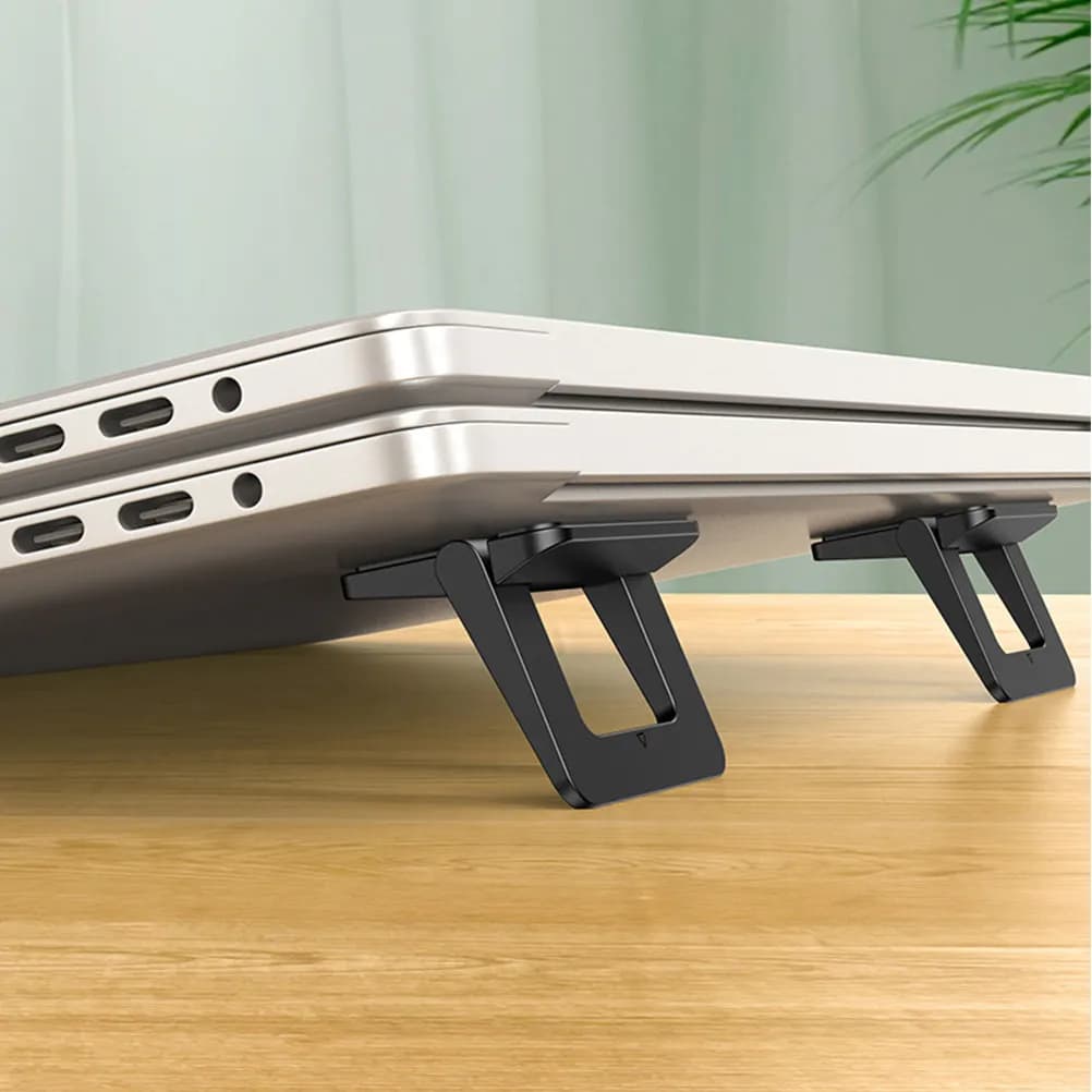 Supporto per mini laptop da 2 pezzi, supporto pieghevole, supporto portatile per notebook, supporto stabile antiscivolo per rialzo del desktop, per il lavoro