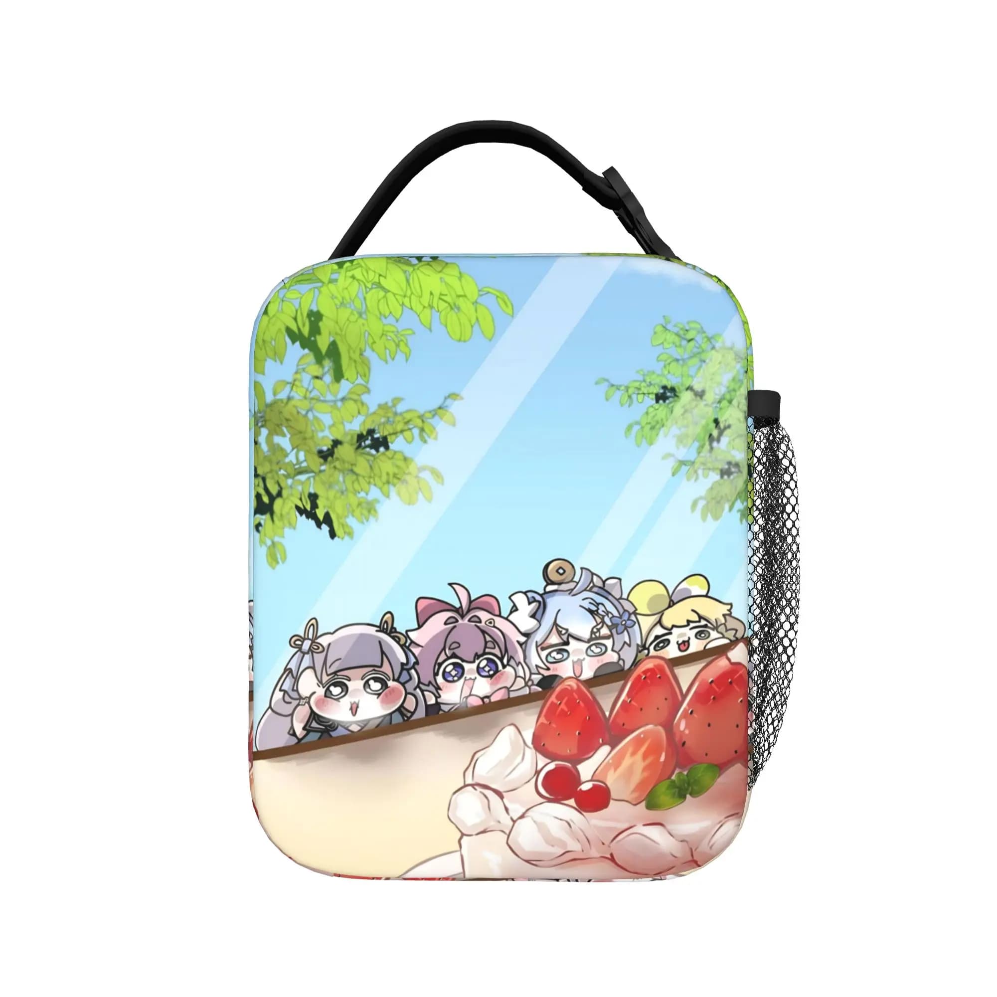 Borsa termica per il pranzo Trickcal C-Chibi Go Games per uomo e donna, borse per contenitori alimentari, borse termiche riutilizzabili per il pranzo, per il picnic