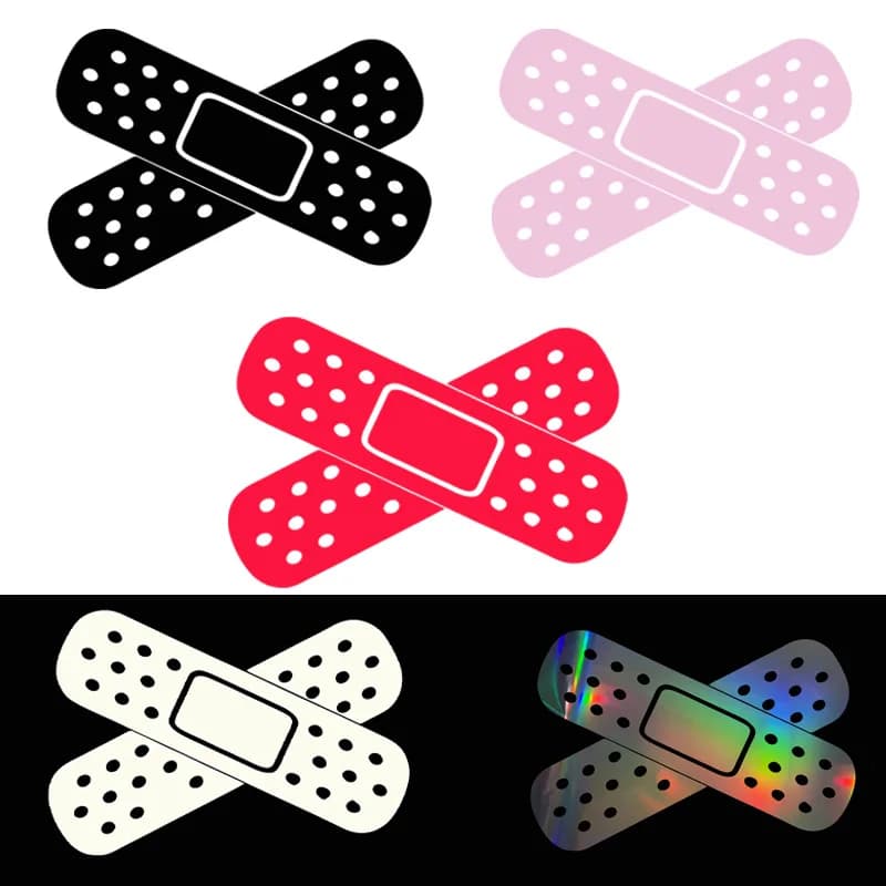Divertenti adesivi per auto PVC Personalizzato Croce Cerotto Impermeabile Finestra di automobile Decalcomanie universali Accessori per la decorazione esterna dell'auto