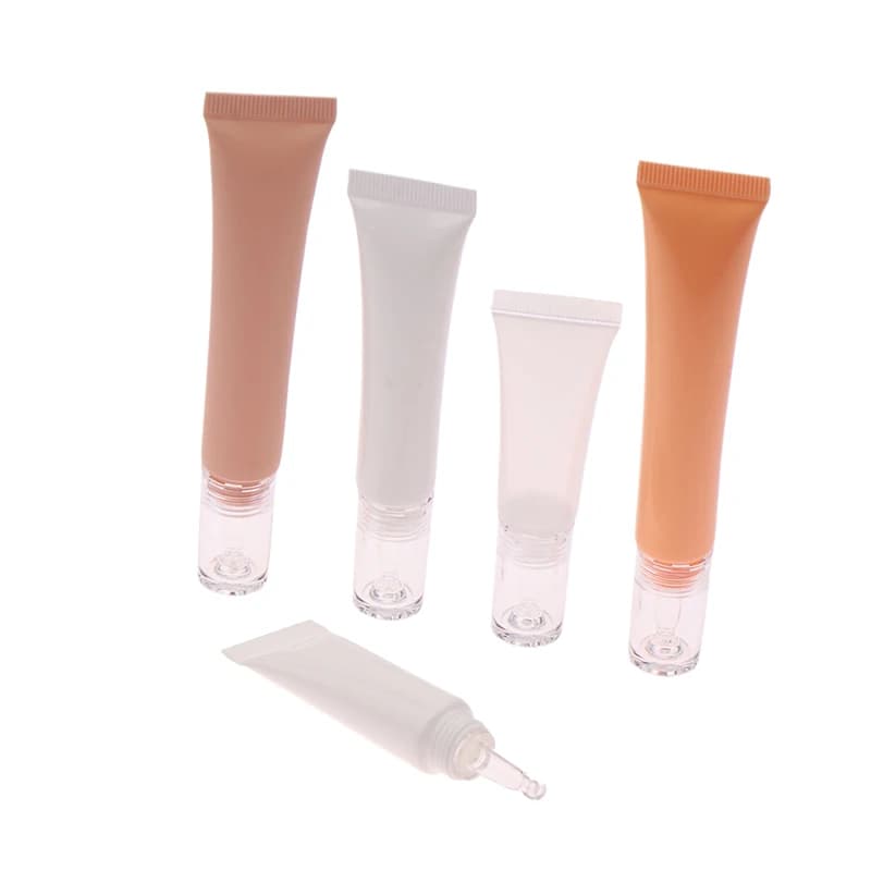 Tubi Morbidi Cosmetici Ricaricabili, Flaconi Vuoti per Acido Ialuronico, Crema Solare, Lozione, Fondotinta Liquido 10/15/20g