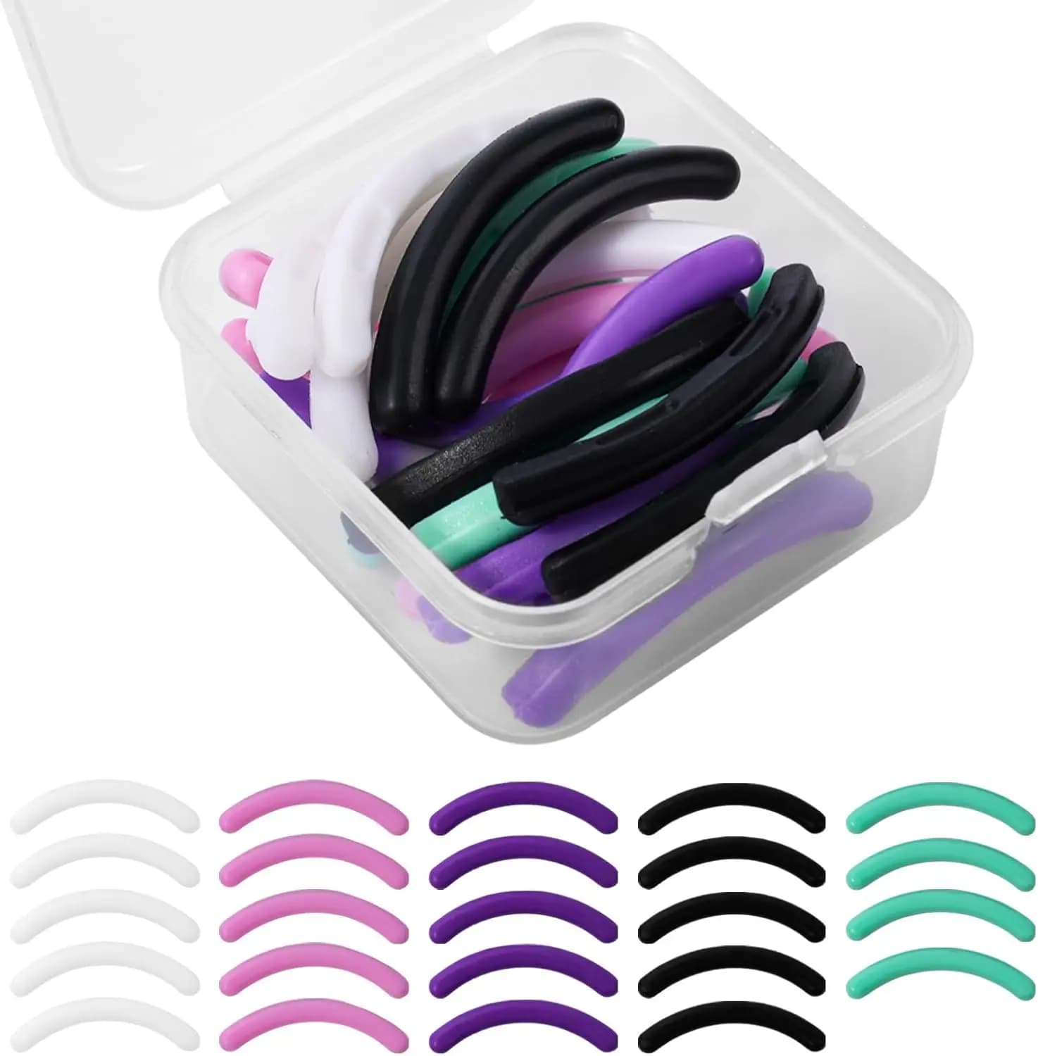 24 Piece Folding Wheels - Hypoallergenic Silicone Bearings Universal fit with saloon level design 100+ uses