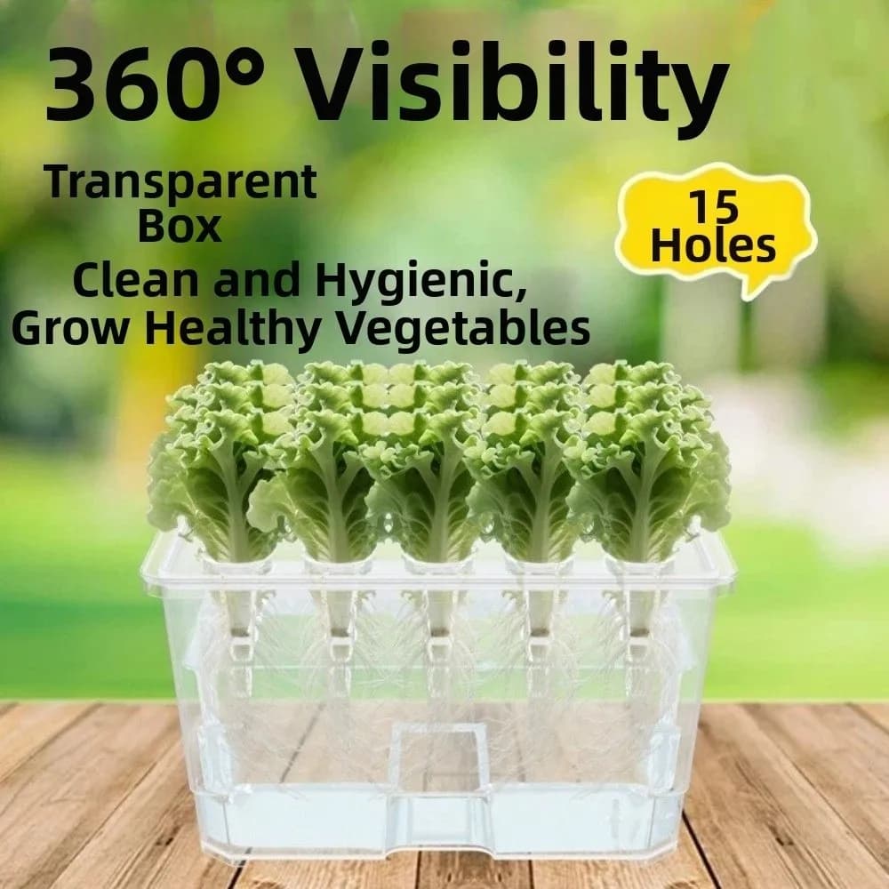 Split Design Hydroponic Box Thicken Nursery Pots Versatile Cultivation Box Plastic Soil-Free Planting Box Fruits Growing
