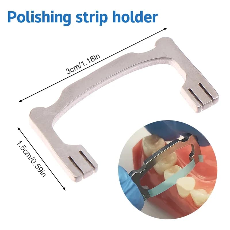 Support for Dental Teeth Polishing Strip Metal Hand for Low and High Crown Poly Resin Strips Rectification Tool for Dentistry Whitening