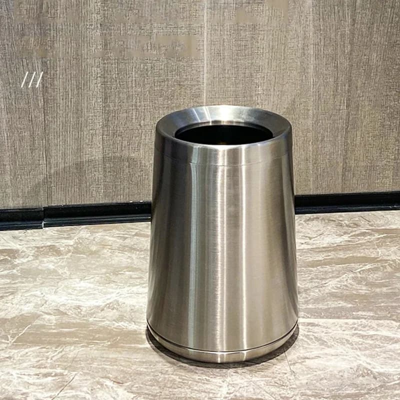 Bidone della spazzatura rotondo per bagno Ordinamento dorato Pulizia dell'ufficio Toilette per ufficio separata Riciclaggio dei rifiuti Tavolo della spazzatura Bidoni dei rifiuti Papelera