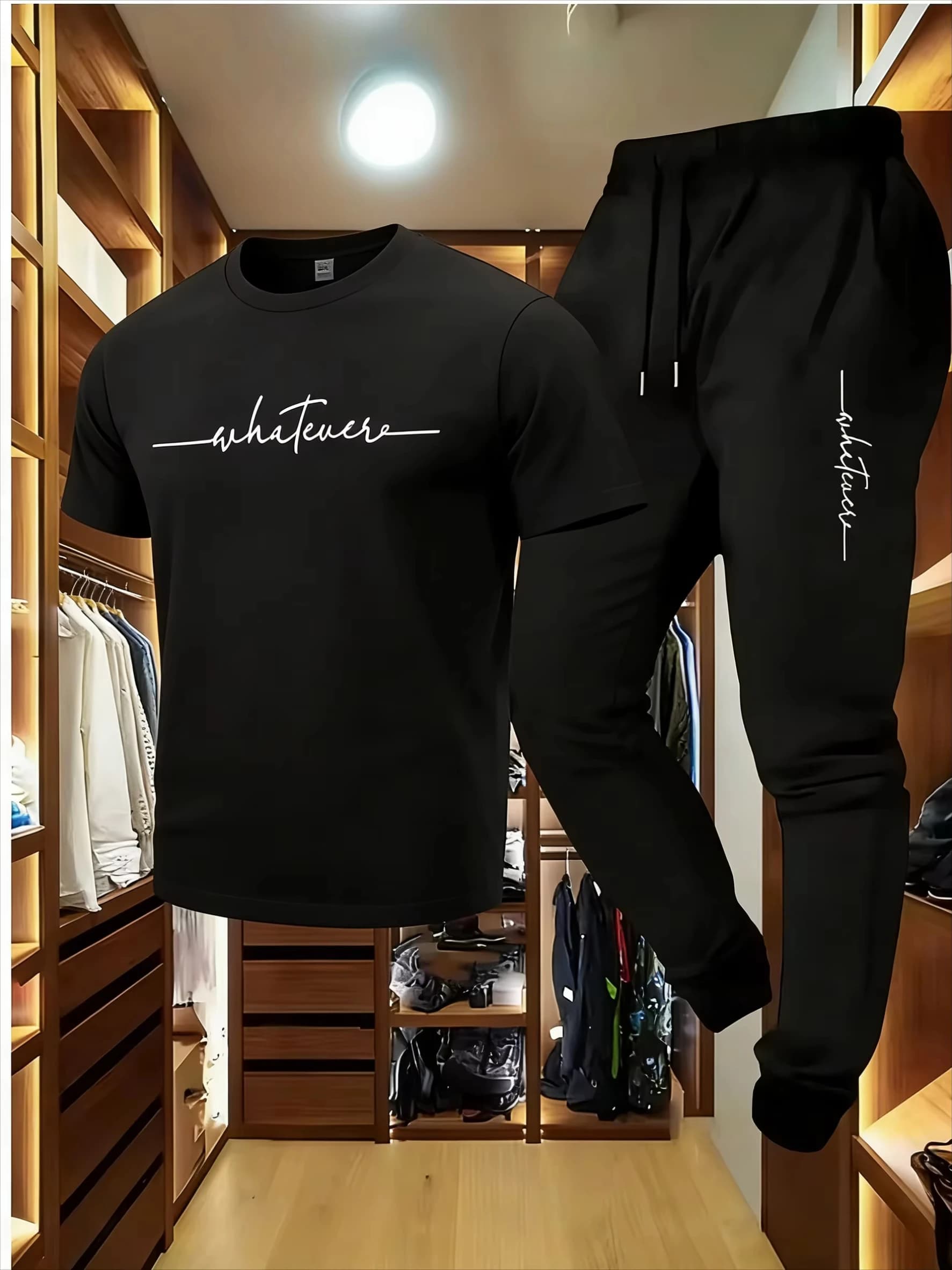 New sport-style T-shirts made of eco-friendly and comfortable fabric casual suits with sports patterns men's clothing sportswear