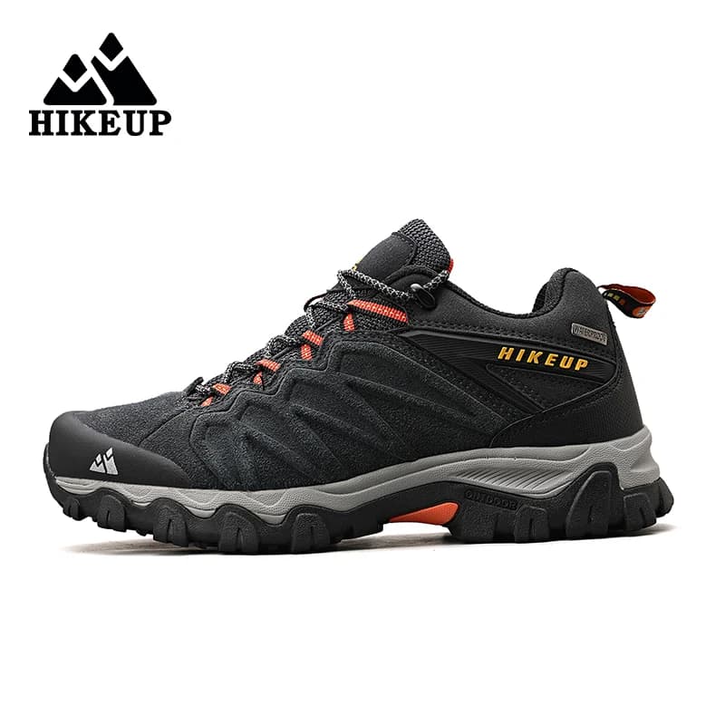 HIKEUP scarpe da Trekking per uomo stivali da Trekking in pelle stivaletti da campeggio scarpe da ginnastica tattiche da montagna da caccia da uomo uomo