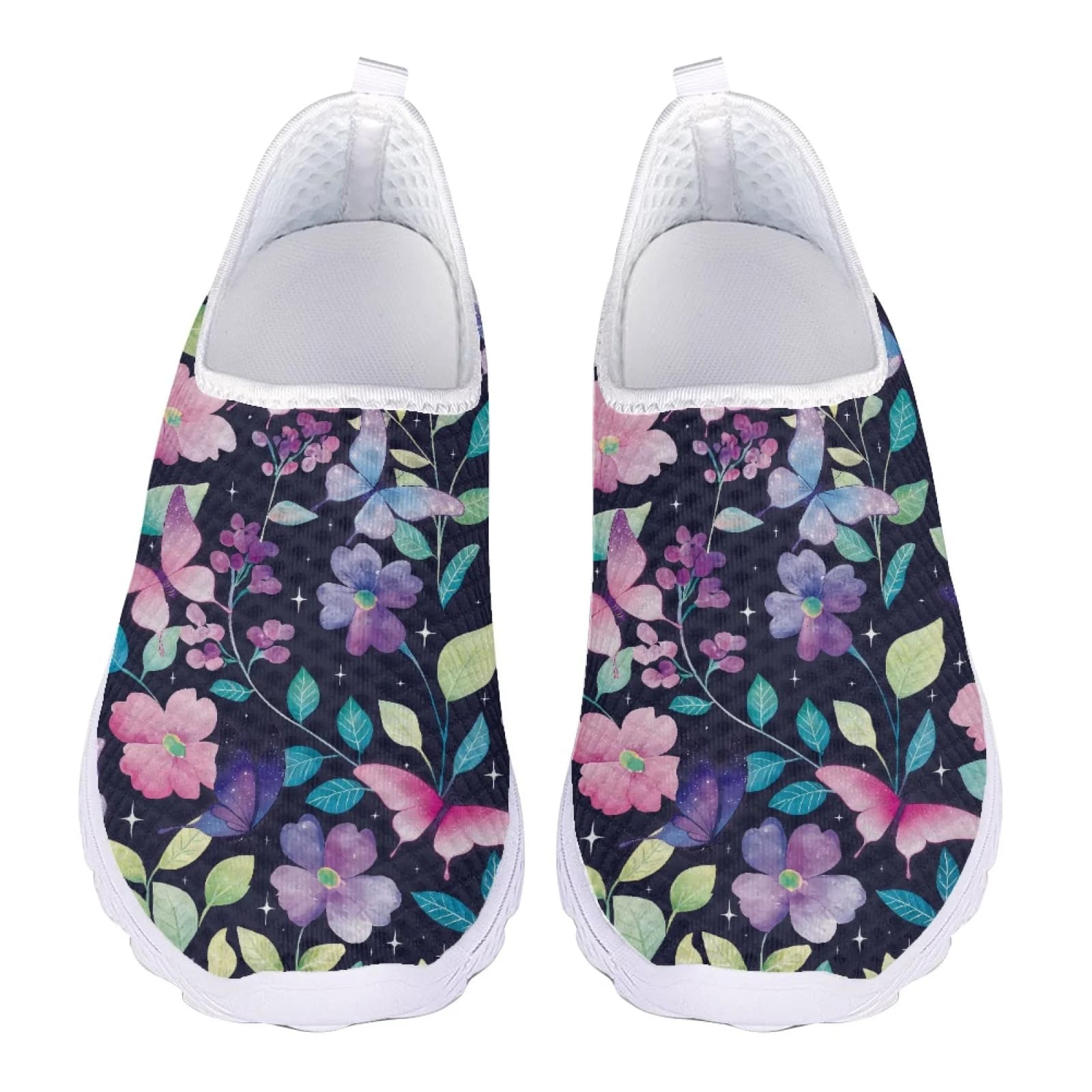 Flower Butterfly 3D Print Mesh Flats Summer Ladies Loafers Women Casual Shoes Slip On Flat Sneakers Lightweight Large Size 2026