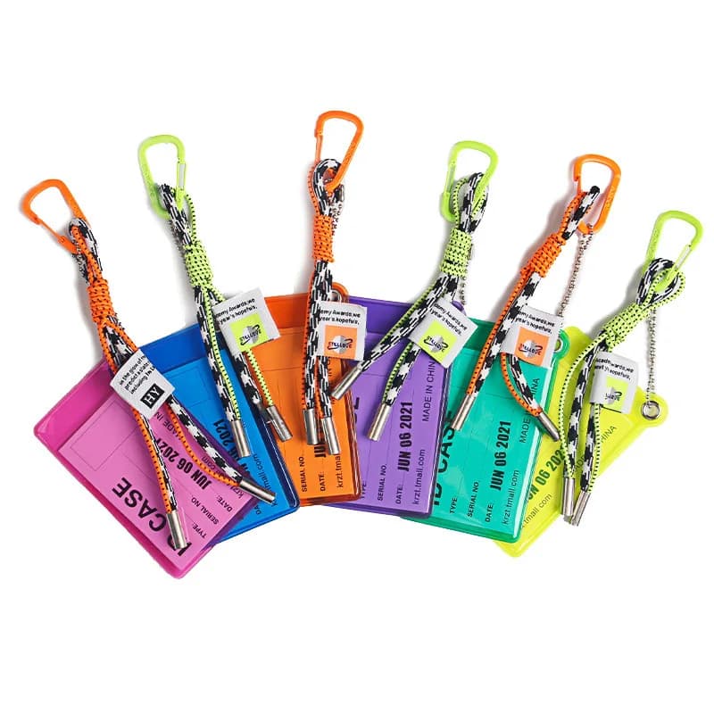 Borsa per carte trasparente in PVC Borsa per decorazioni con ciondolo per carte per studenti Zaino Porta carte per autobus Accessori da viaggio Copertina per passaporto di lusso