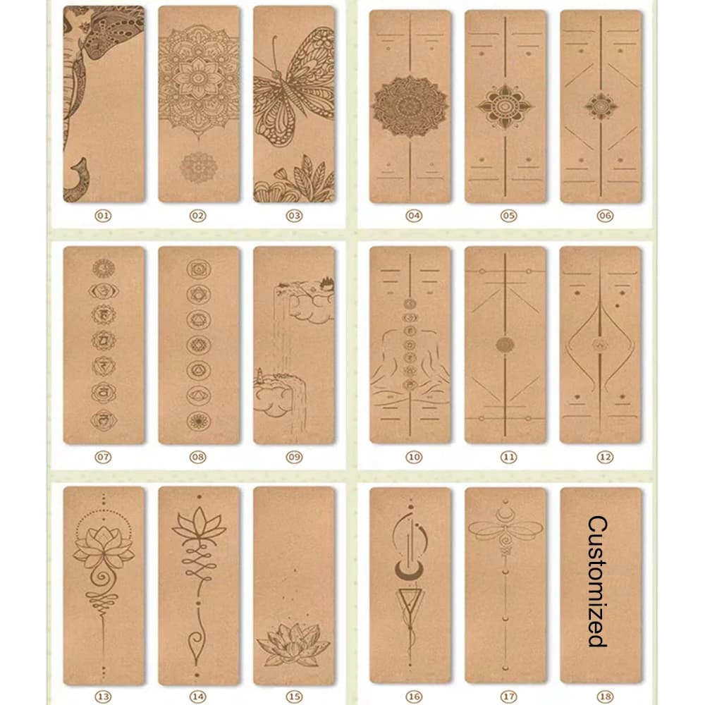 4mm Thickness 7.2x2,4 inch Eco-slip Cork Yoga Mat,4 inch Fitness Home Gym cushion