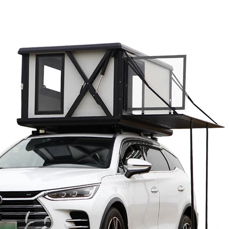 Aluminum Offroad Hardshell Roof Top Tent with Waterproof Car Rooftop Electric Lift System Capacity 2-4 People Camping