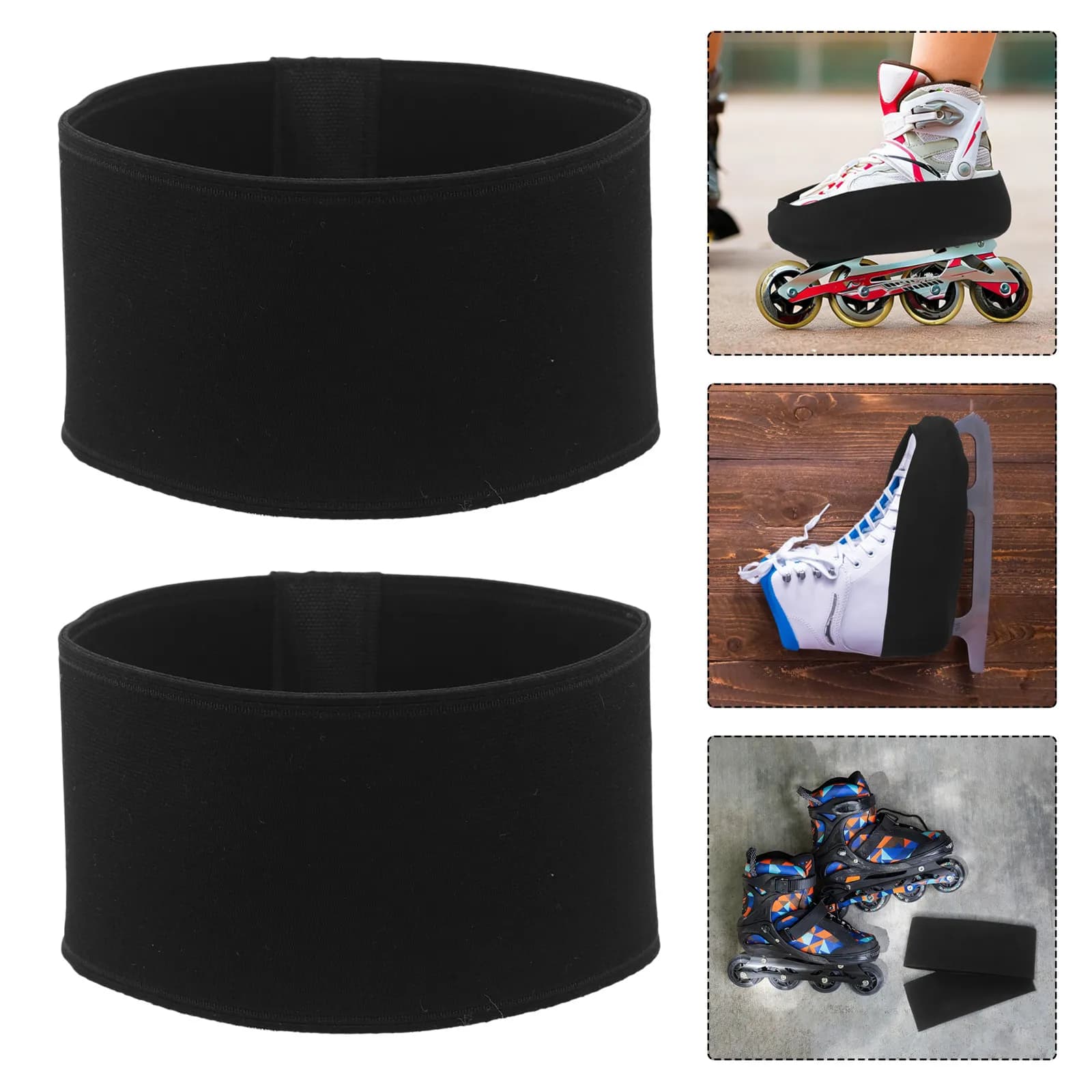 1 paio di copriscarpe per pattinaggio su ghiaccio con tessuto elastico, adatti a tutti i tipi di pattini, protezione impermeabile per il trasporto in pista, resistenti all'abrasione