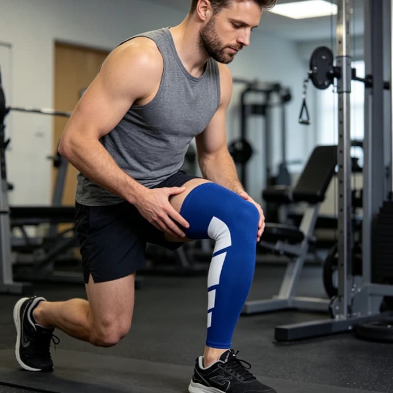 1pcs leg Sleeve,Full Leg Sleeve Long Knee Brace Knee Support Protect Basketball Football Volleyball Cycling Men Women