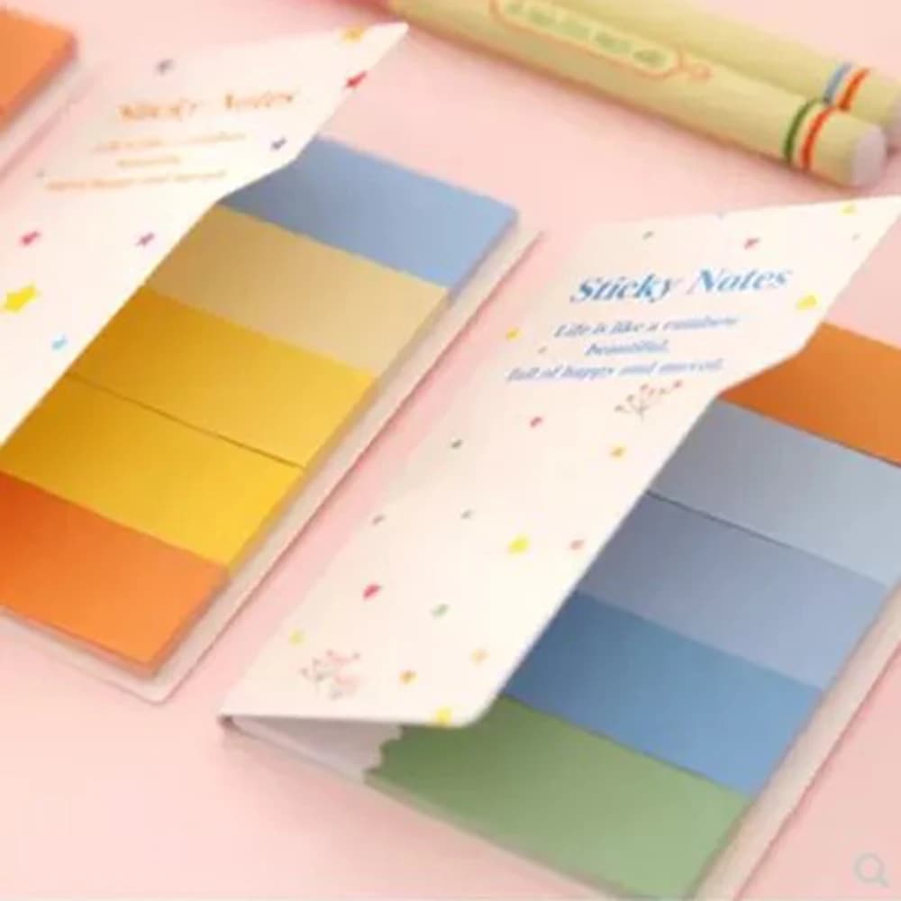 2 libri Moda Hot Cute Segnalibro Indicatore Bandiere Indice Tab Sticky Fresh Rainbow Mini Sticker Notes Nuovo (dimensioni: 7,7 * 5 cm)
