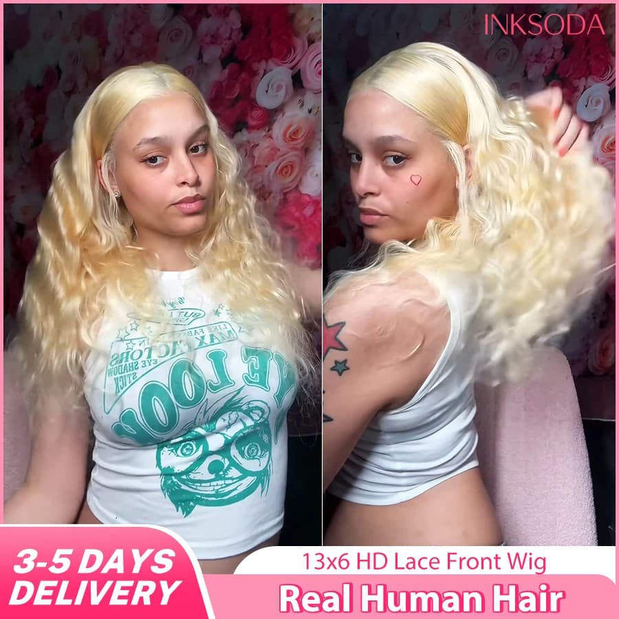 30 40 Inches 613 Honey Blonde Body Wave 13x6 HD Lace Frontal Wig 360 Lace Wig Brazilian Remy Hair 13x4 Lace Front Human Hair Wig