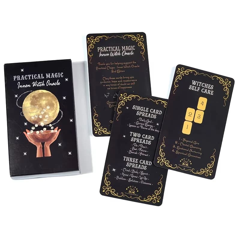 1 set pratico magico interno strega Oracle Tarocchi versione inglese guida gioco di carte gioco da tavolo